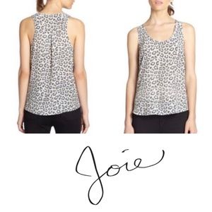 Joie Leopard Print Silk Top